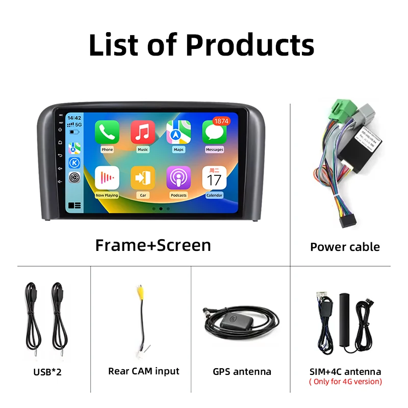 راديو السيارة أندرويد 16 لفولفو S80 1998 1999 2000 2001 2002 2003 2004 2005 2006 الملاحة لتحديد المواقع مشغل وسائط متعددة ستيريو carplay #6