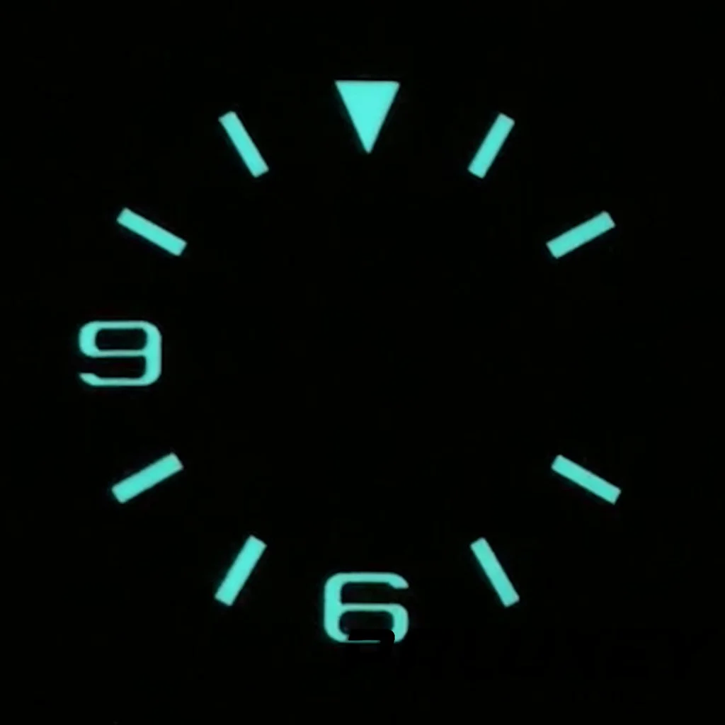 หน้าปัดนาฬิกาแบบ Perpetual Land-Dweller ขนาด 28.5 มม./31 มม. สำหรับกลไก NH35 4R35 รุ่น BGW9 พร้อมพรายน้ำ อะไหล่เปลี่ยนหน้าปัด