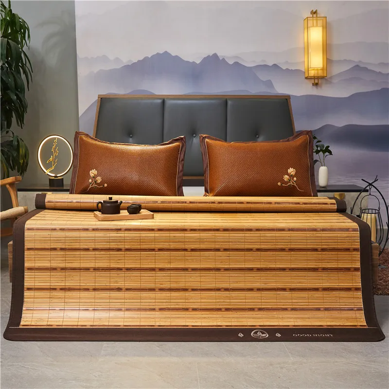 

Bamboo Mat Cool Mat 1.8m Bed Double-sided Foldable Hard Summer Mat 1.5m Large Bed Summer Household Use