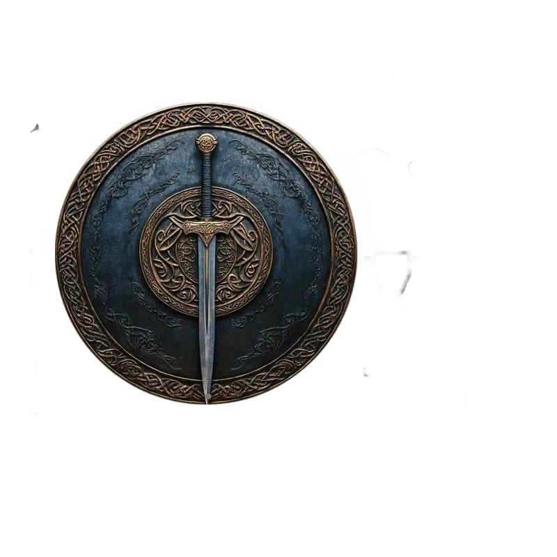 1 Piece 2D Sword Pattern Wooden Disc Sign Design 8 inch Suitable for Home Cafe Bar Garden Decoration Wall Plaque Indoor view 6