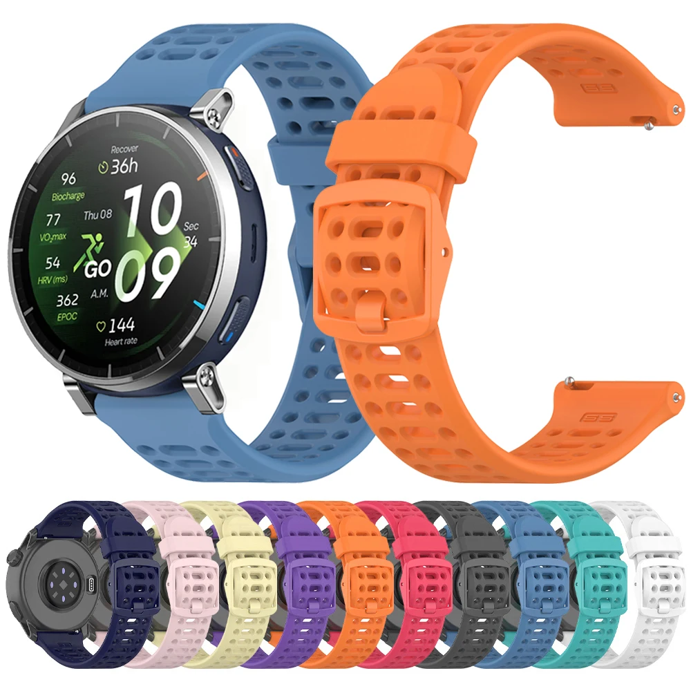 22mm 20mm Silikon-Sportuhrenarmband für Huami Amazfit Active 3 2 Max Band für Amazfit BALANCE 2/Bip/GTR/GTS Atmungsaktives Armband