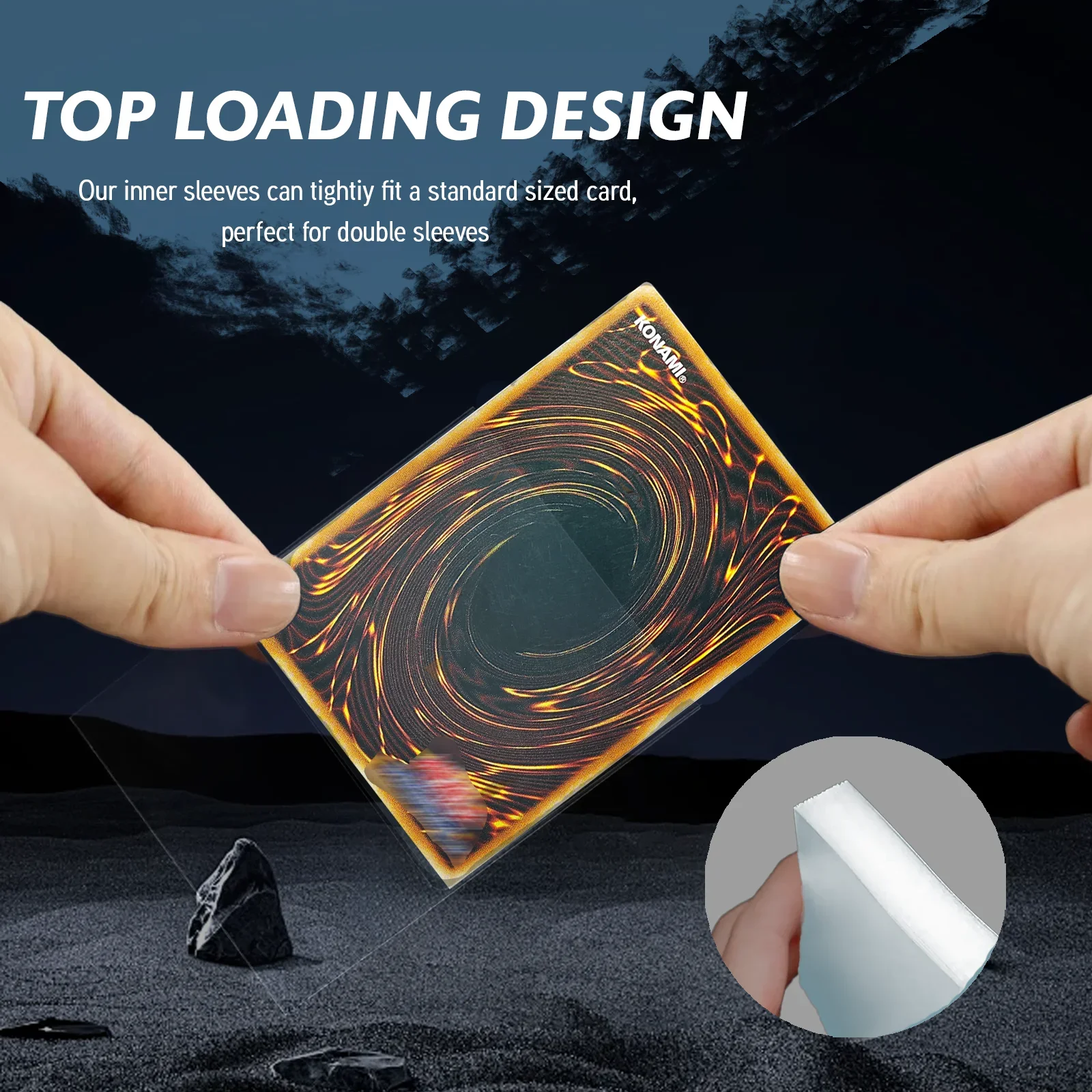 100PCS KMC Card Sleeves Transparent Trading Card Sleeves Perfect Fit Standard Size Card Board Game Cards Outer Protector 64x89mm