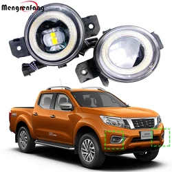 2X30W Auto Rechts + Links Led Mistlicht Drl Angel Eye Daglicht H11 Voor Nissan Np300 Navara D23 2014 2015 2016 2017 2018 2019 2020