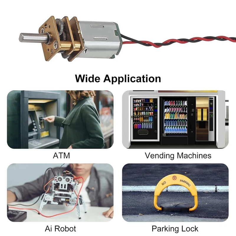 GEGE 8PCS Mini N20 Gear Motor DC 3V-6V Slow Speed Full Metal Gearbox Micro-Type Motor For DIY Robot Car RC Toys With Terminal