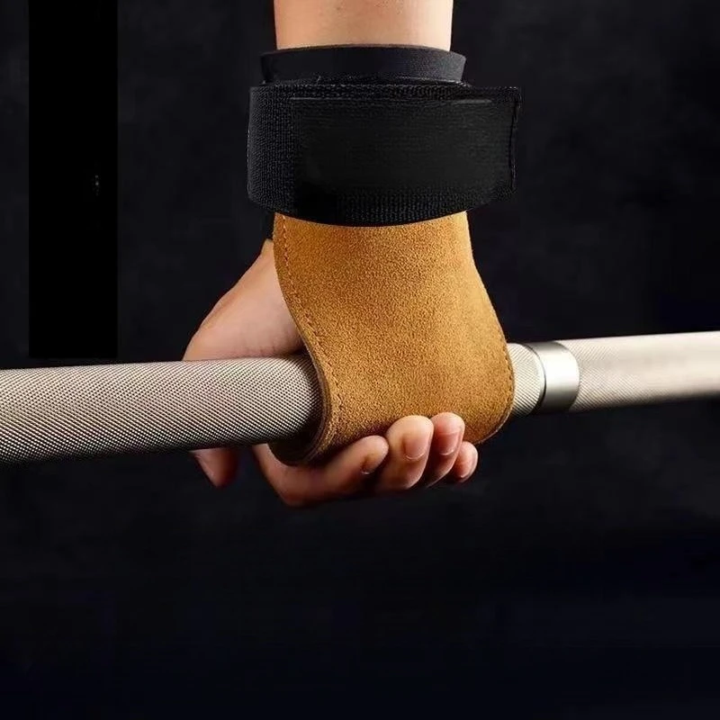1/2 Stück Gewichtheber-Handgelenkbandagen Fitness-Handgriffe für Krafttraining, Kreuzheben, Klimmzüge, Workout-Assistenz-Handschuhe – Detail 4