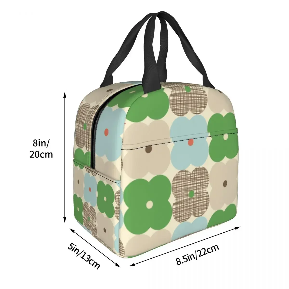 Orla Kiely Scandinavian Floral Portable Lunch Box for Women Waterproof Cooler Thermal Food Insulated Lunch Bag Children Student