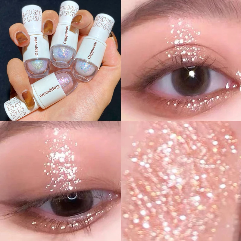 الكذب دودة القز اللؤلؤ سوبر التألق عالي اللمعان بريق غرامة بريق مسحوق الدب البولينج الكرة دمعة السائل عينيه ماكياج العين #1