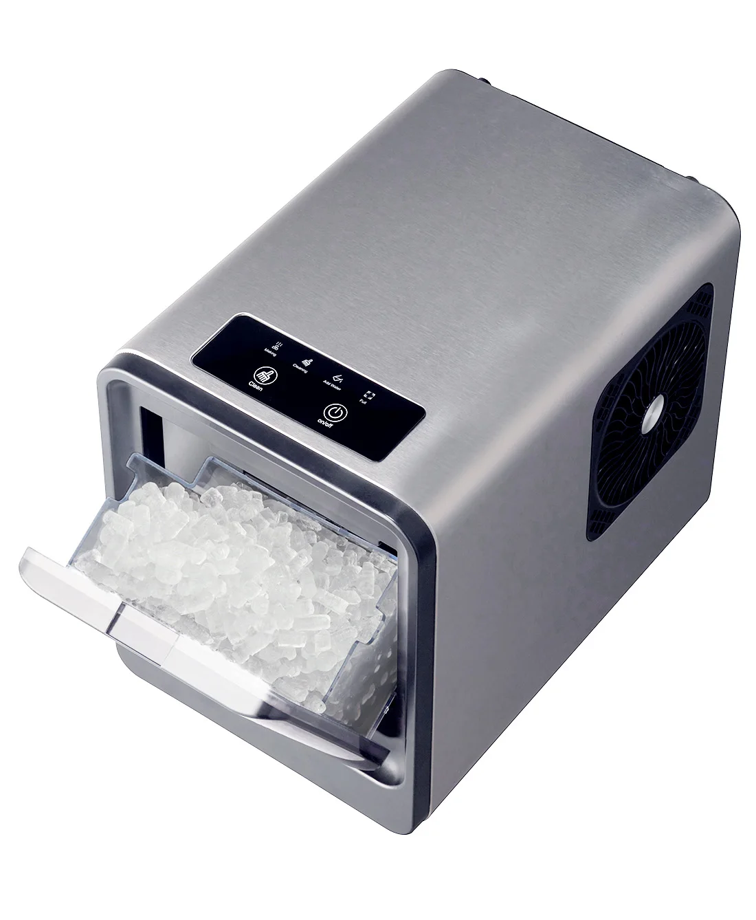 Factory Nugget Ice Machine 4Mins Portable Ice With Self-leaning And Handle Machine For Home Kitchen Office Party