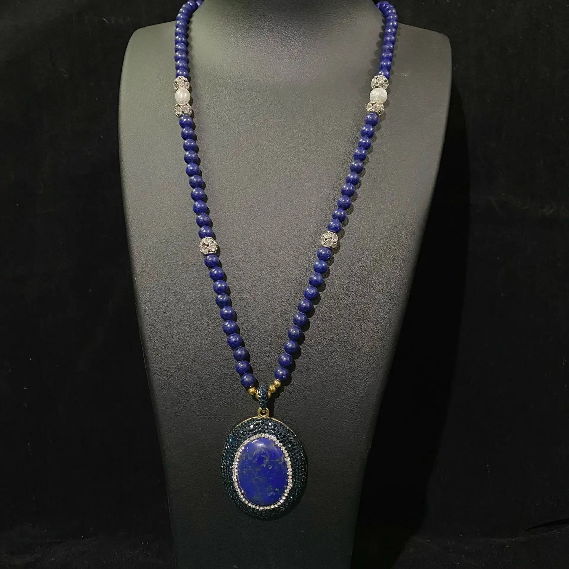 designer-nicho-personalidade-cheia-incrustada-colar-pescoco-corrente-camisola-imitacao-lapis-lazuli-direto-da-fabrica-joias-por-atacado