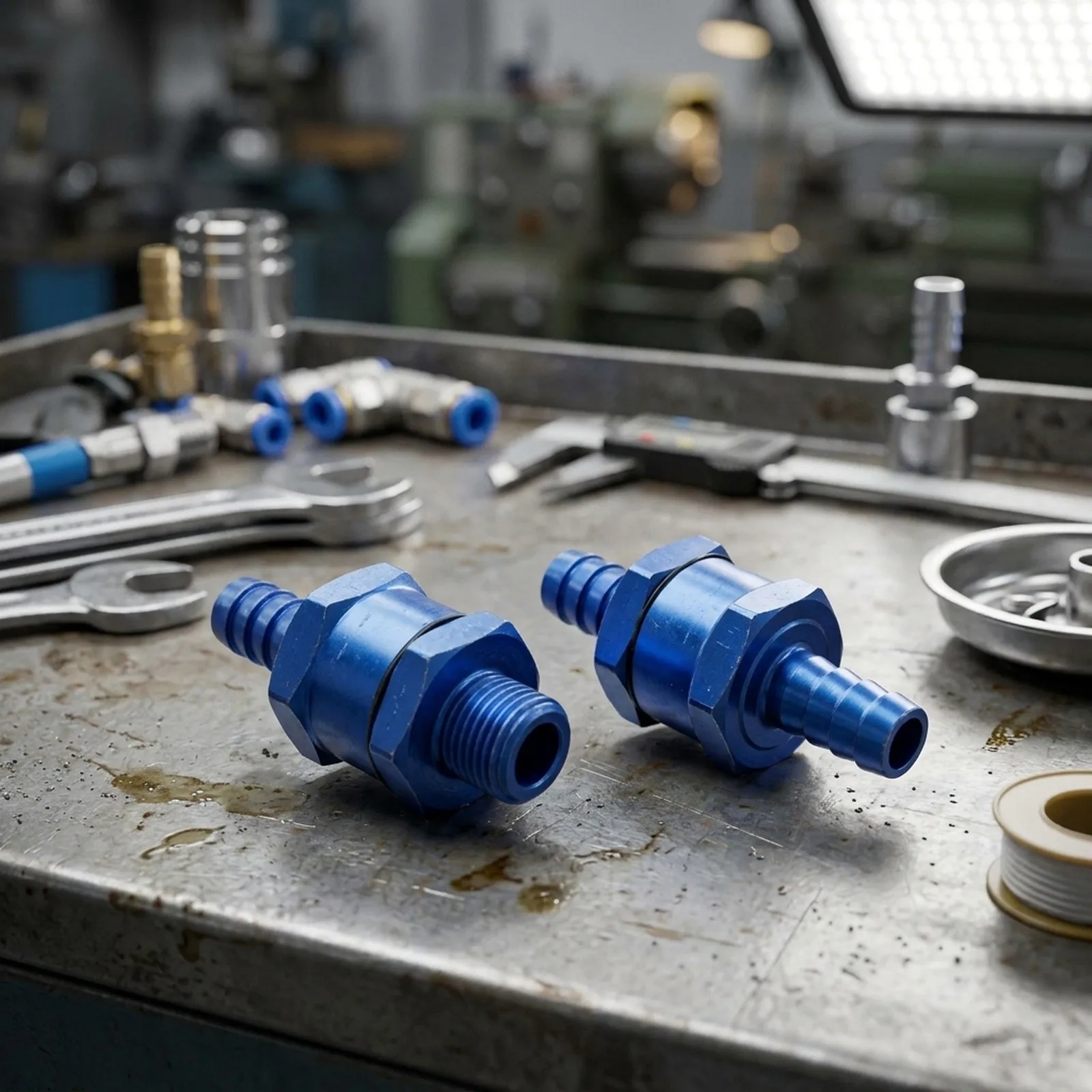 Aluminum Alloy Check Valve Deployable in Air Pressure Brake Lines and Water Sprinkler Anti Backflow Installations