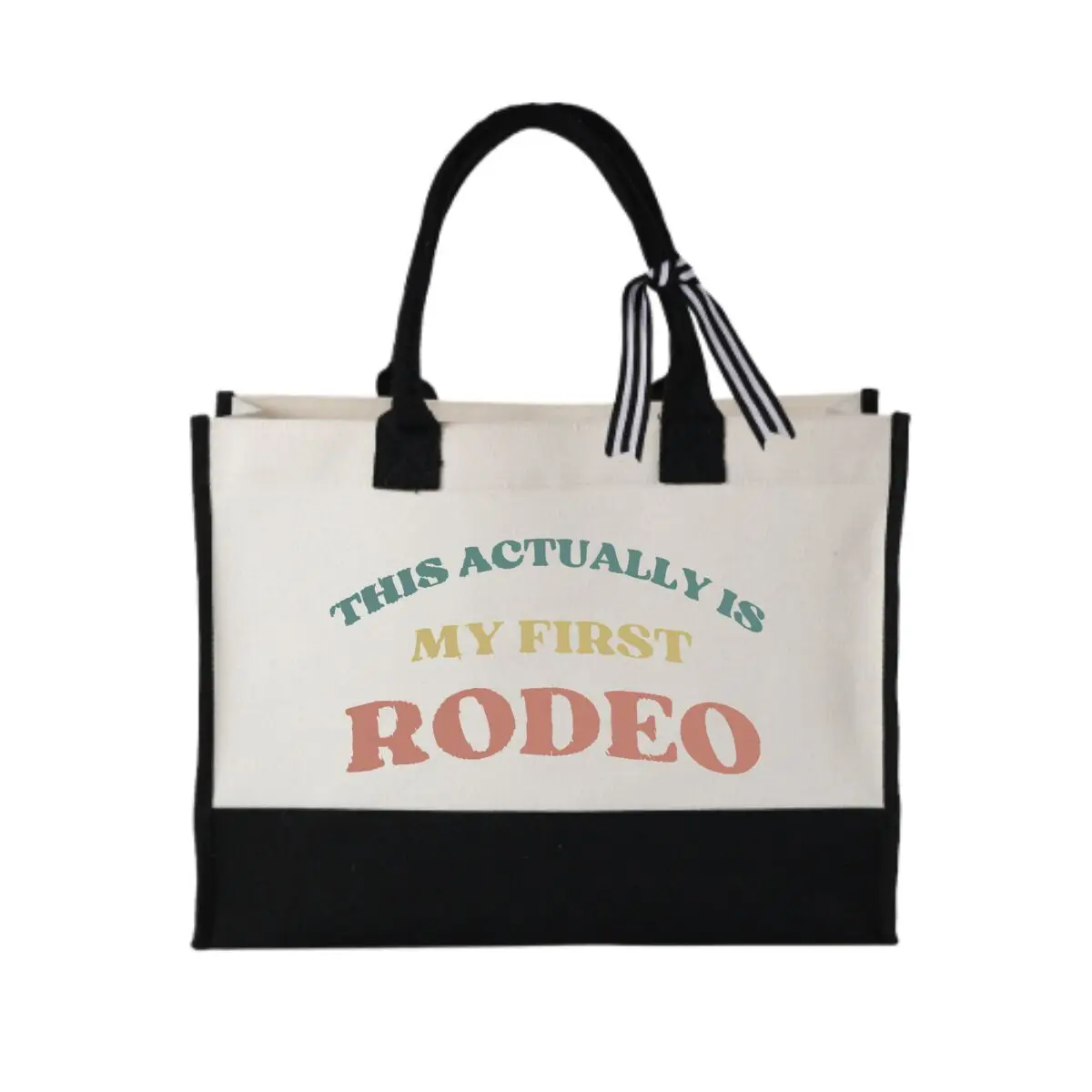 

This Actually Is My First Rodeo Retro Text Handbags women bag Leisure Commuting Bag