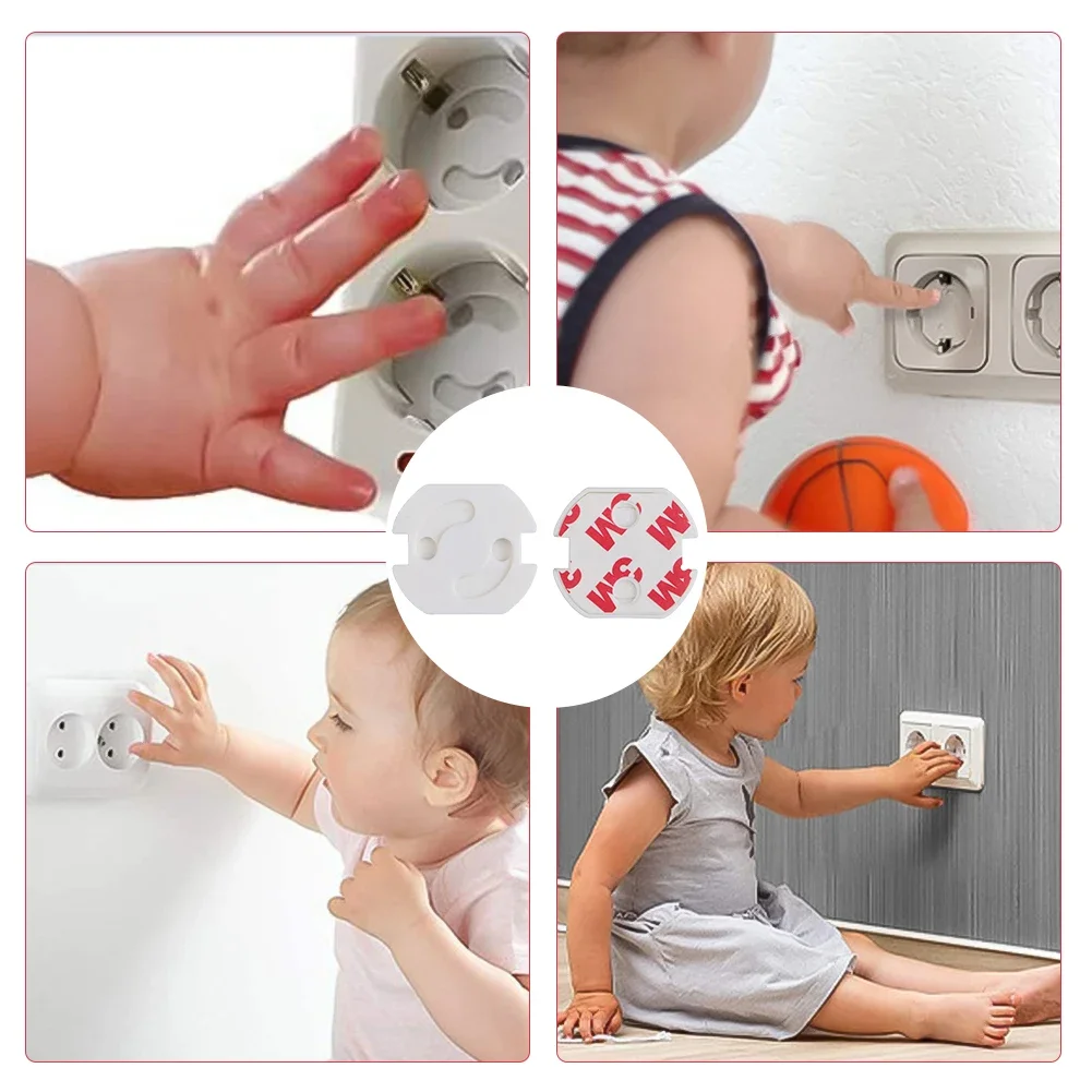 Set di protezione della presa elettrica Baby Child EU presa di corrente protezione di sicurezza tappi antiurto elettrici protezione ruota coperture