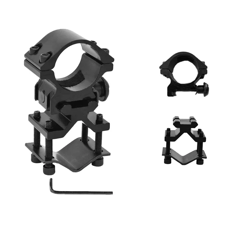 Toy Gun Accessories,Tactical Adjustable Flashlight  Laser Sight Mount Adapter,Detachable 1 Inch Scope Ring & Rail Mount Combo