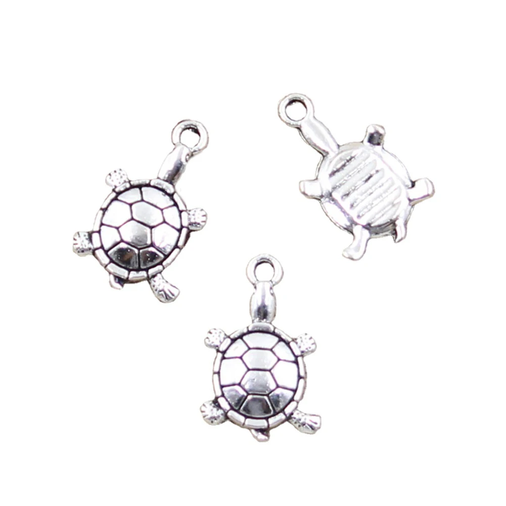 15pcs Charms Tortoise Turtle Sea 18x11mm Antique Making Pendant fit,Vintage Tibetan Silver color,DIY Handmade Jewelry