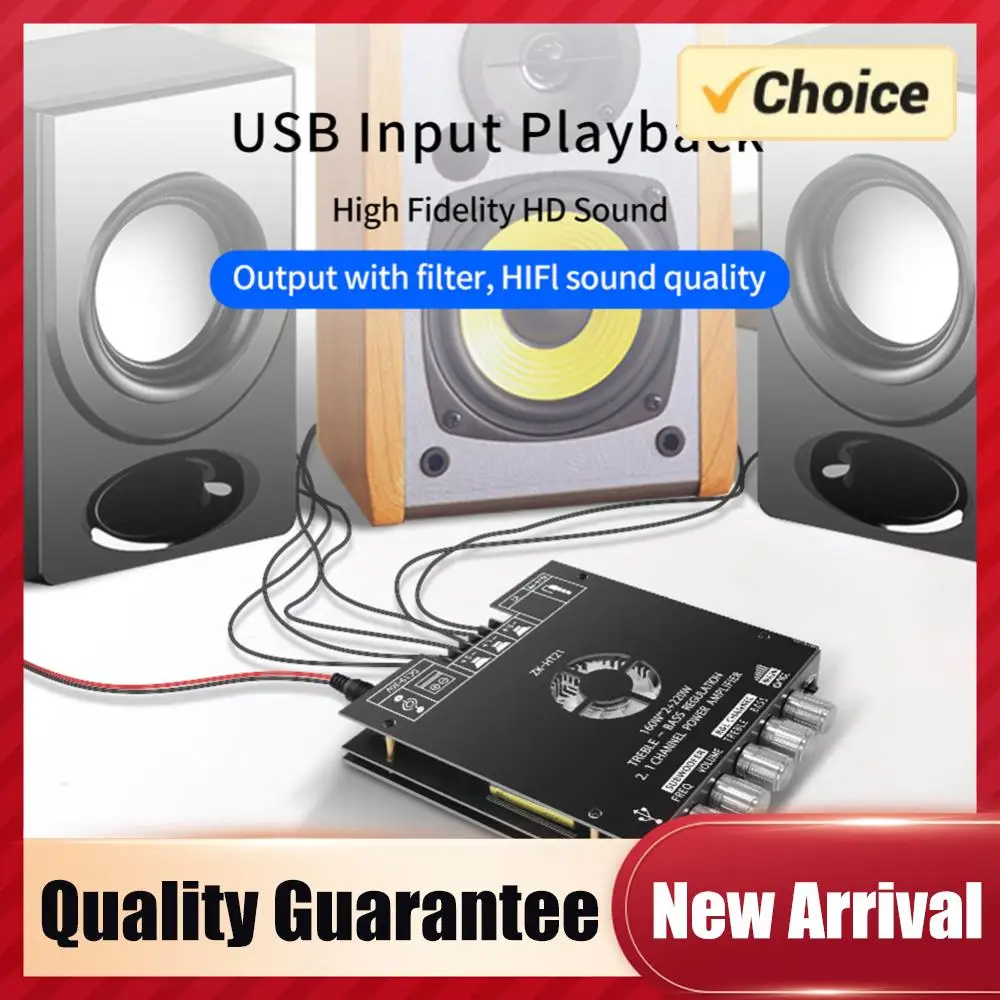 

Модуль аудиоусилителя ZK-HT21 с входом AUX/USB, стереоусилитель TDA7498E, 2.1-канальный Hi-Fi, совместимый с Bluetooth