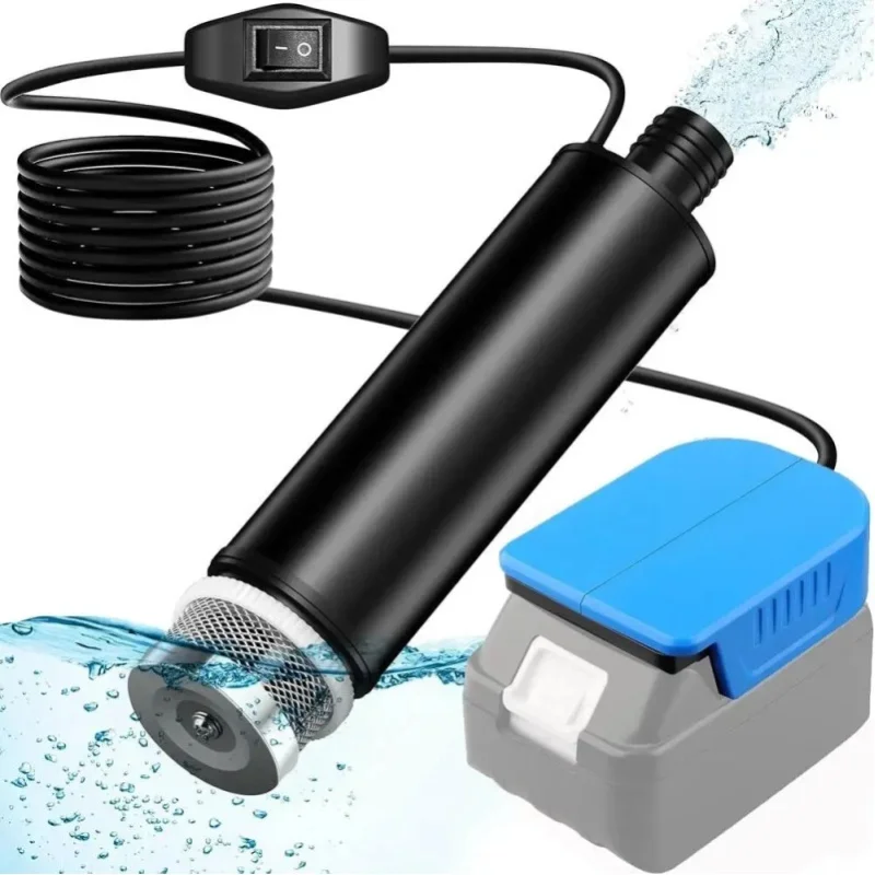 120W 12V Tragbare Kabellose Tauchpumpe für Wasser und Öl, 4,5m Kabel, Überlast- und Niederspannungsschutz, CE-Zertifiziert für Pool, Keller, Teich, Gartenbewässerung, Autowäsche,