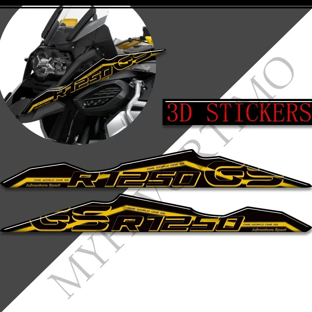 

Fit BMW R1250GS R1250 R 1250 GS GSA HP Extension Extender Fairing Fender Tank 3D Pad Decals ADV Adventure Protector