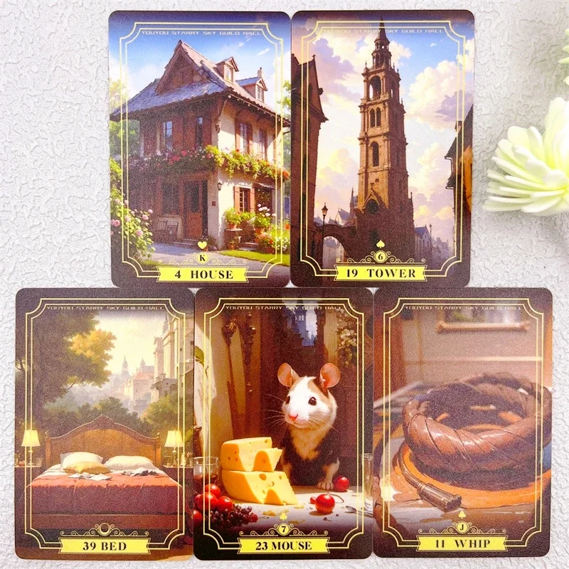 JK Manor 36+6 PVC Waterproof Anti Wrinkle Lenormand Card Psychology Player Magic Divination Party Astrology Renowned Board Game