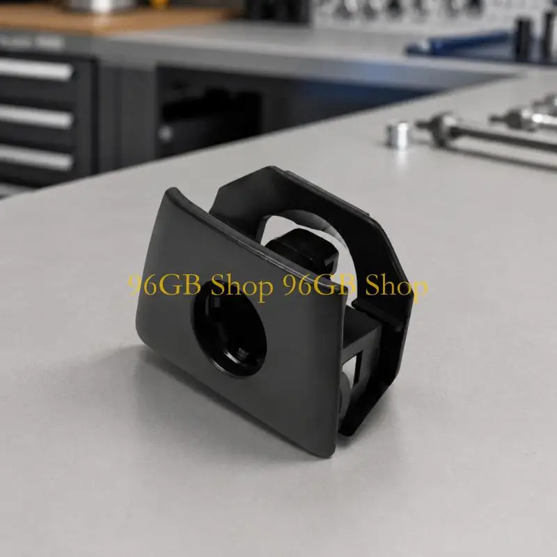 96GB Black ABS Glove Compartment Handle Part 30643013, Passenger-Side Replacement with a Curved Pull Face and Rear Clip-Style