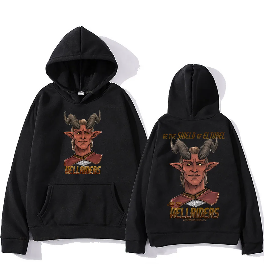 

Hellrider Hooded Game Cartoon Print Harajuku Kawaii Fleece Sweatshirt with Hooded Cute Soft Clothes Sudaderas Comic Retro Hoody