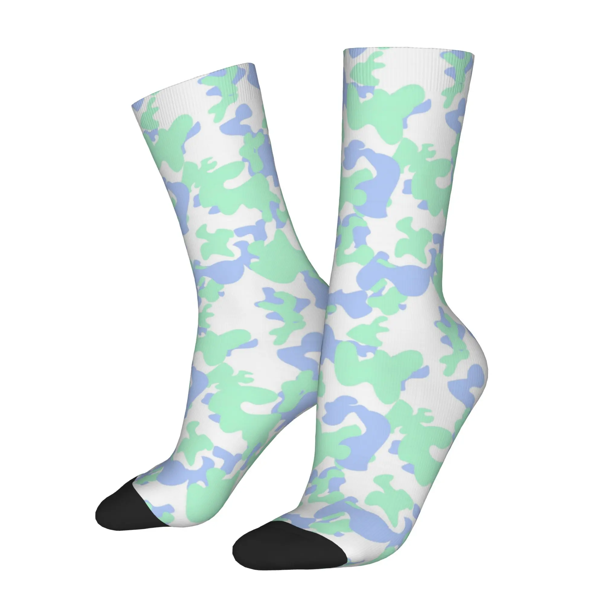 Winter Warm Funny Men's Women's Camo Camouflage Socks Sea Texture Breathable Soccer Socks