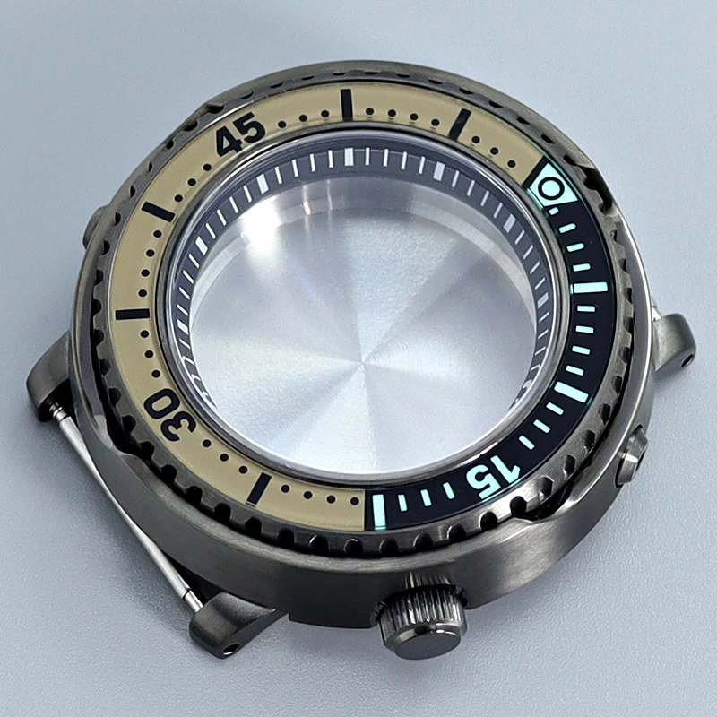 

43mm Luxury Tuna Canned C3 Luminous Watch Case Fits Seiko NH35 NH34 NH36 NH38 Movement 20ATM Waterproof Men Diving Replace Case