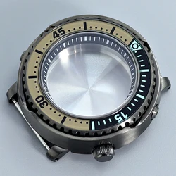 43mm Luxury Tuna Canned C3 Luminous Watch Case Fits Seiko NH35 NH34 NH36 NH38 Movement 20ATM Waterproof Men Diving Replace Case