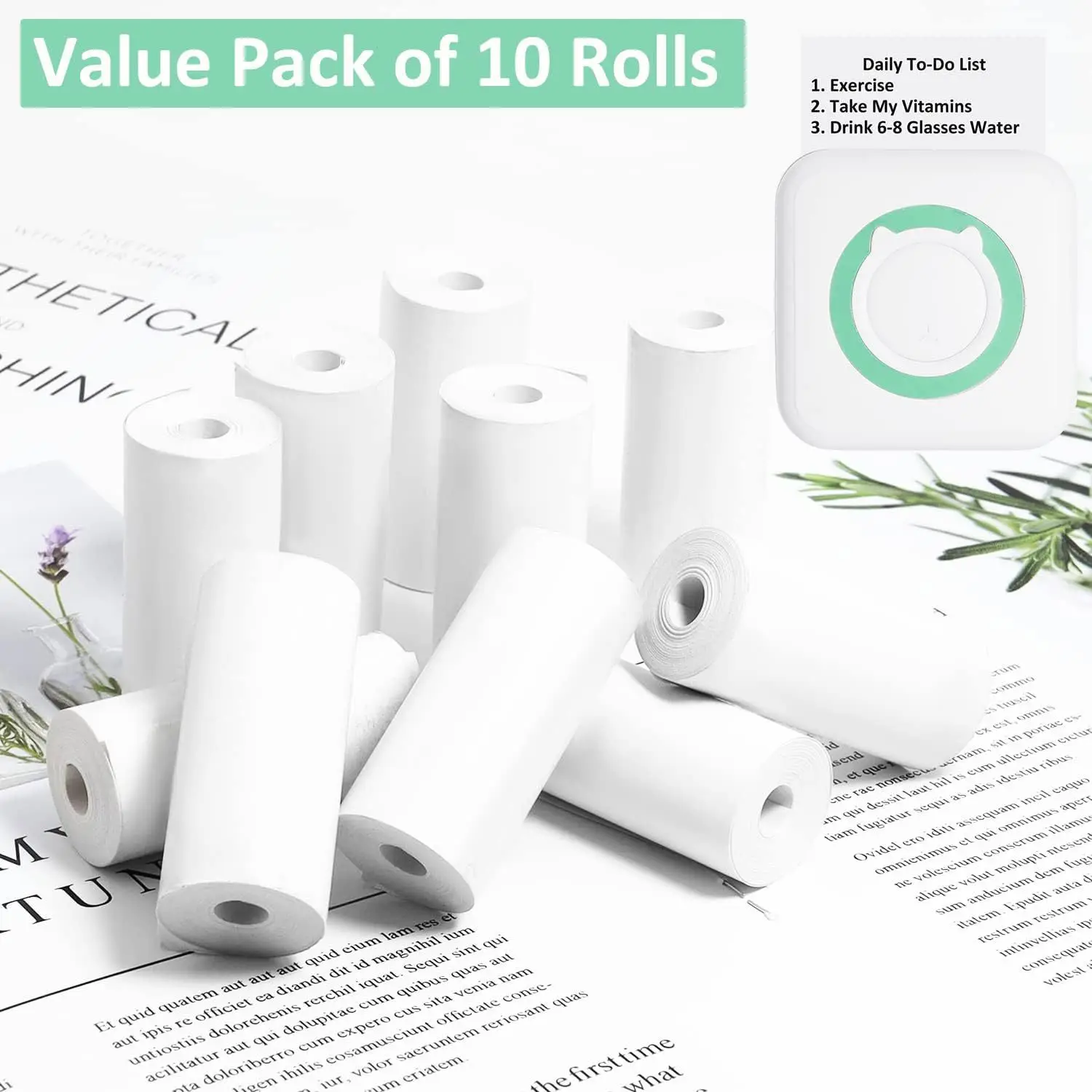 Mini portable thermal printer, universal type, 57mm thermal paper, suitable for printing pictures and photos on mobile phones