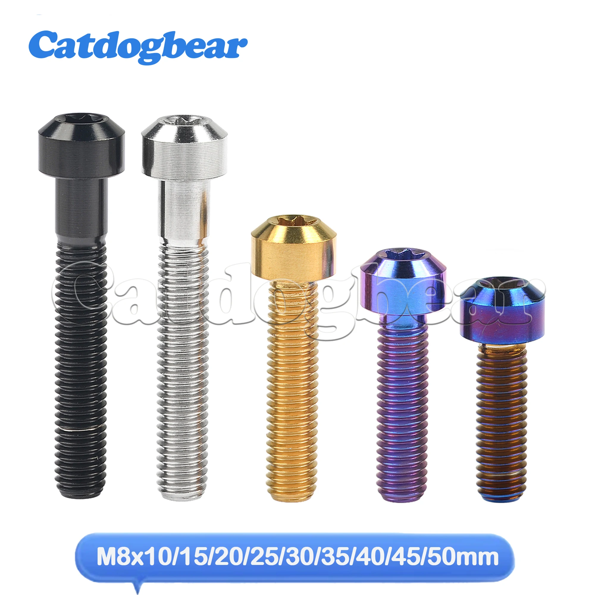 

Титановый болт Catdogbear M8 x 10 15 20 25 30 35 40 45 50 мм, винт Torx T40 для установки мотоцикла и автомобиля