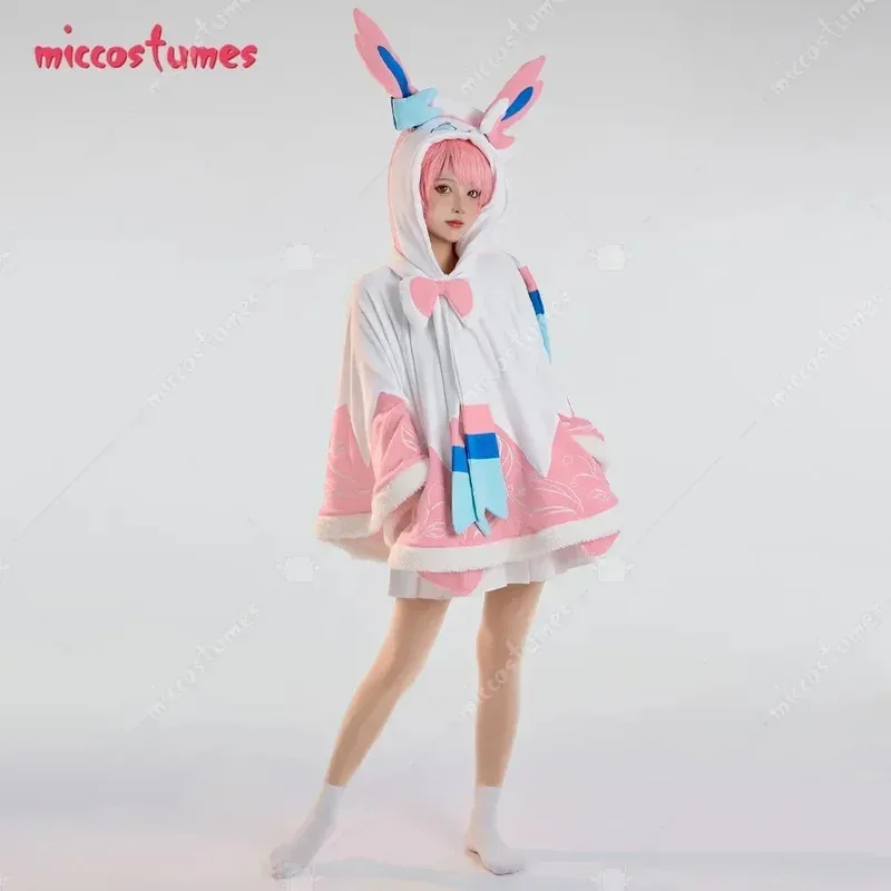 

Miccostumes Kawaii накидка, короткий плащ и шарф, комплект с хвостом для женщин, карнавальный костюм на Хэллоуин, sk;m1