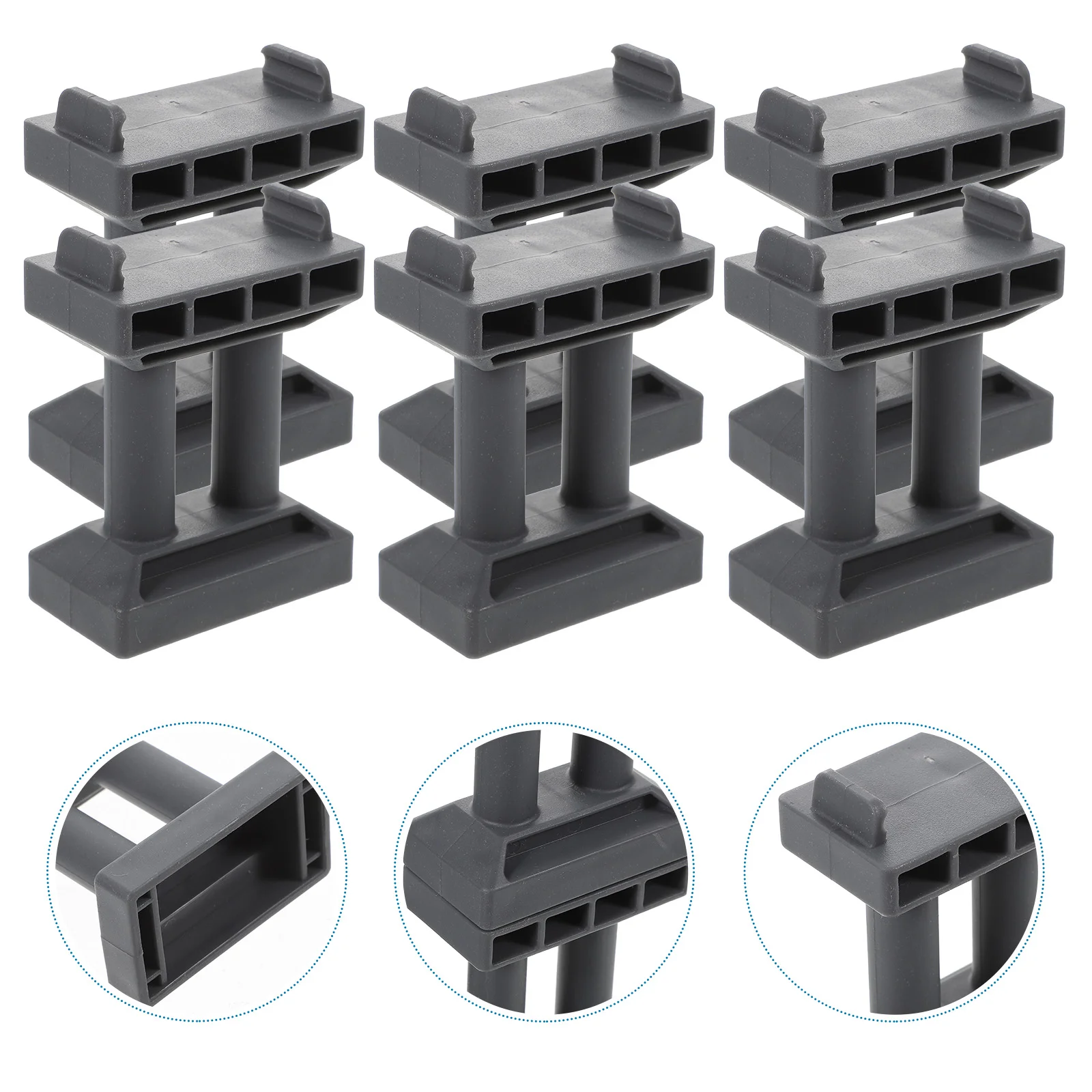 

6 Pcs Pretend Rail Pier Accessories Child Train Bridge Support Toy Plastic DIY Model Railway Scenery