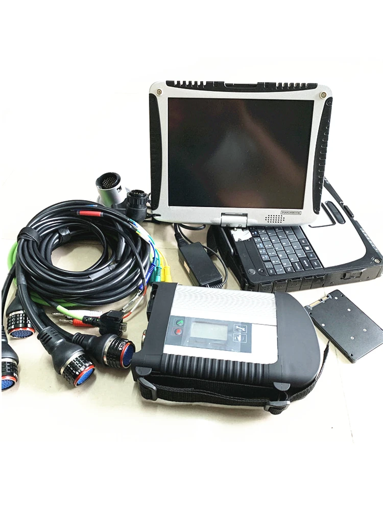 Full Chip MB C4 SD Connect Compact 4 MB Star C4 Diagnosis SD C4 with Diagnostic software 2024.12v SSD in CF-19 Laptop full set