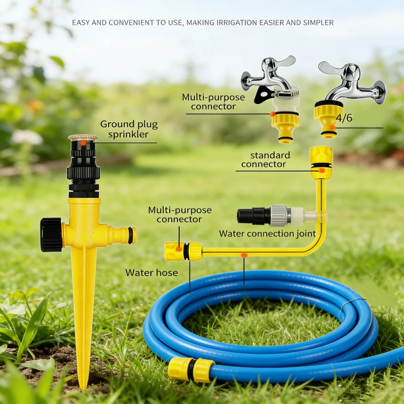 360 °   Einstellbarer Spike-Tropfer-Sprinkler, automatischer Wassertropfer für Garten- und Blumenbewässerungssysteme