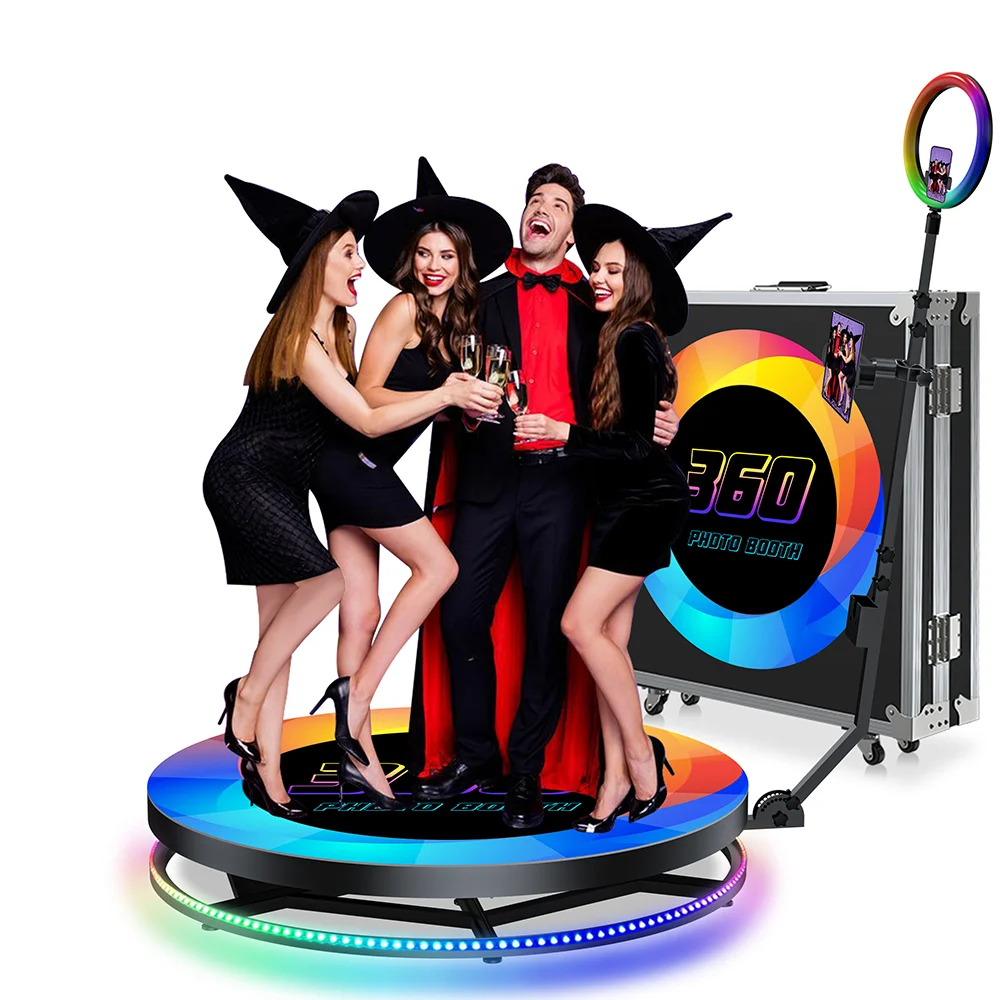 Portable 360 Photo Booth 100cm 115cm Spin Camera 360 Photo Booth Video Platform Machine