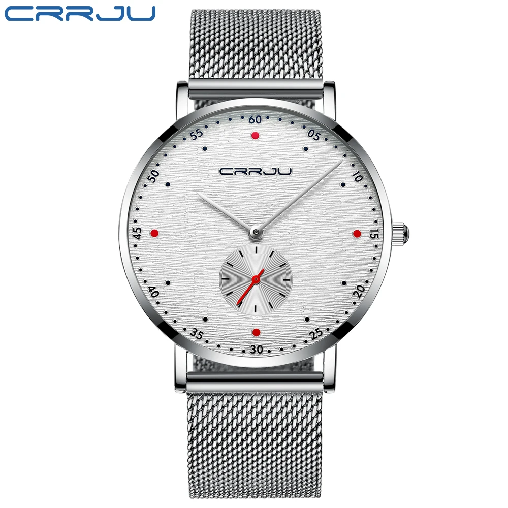 CRRJU Mens Watches Fashion Top Brand Luxury Sports Quartz Clock Male WristWatch Waterproof Relogio Masculino