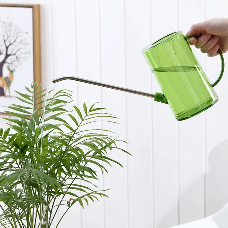 Plastic Watering Can with Detachable Long Spout,Clear Measuring Scale for Indoor and Outdoor Plant Flower