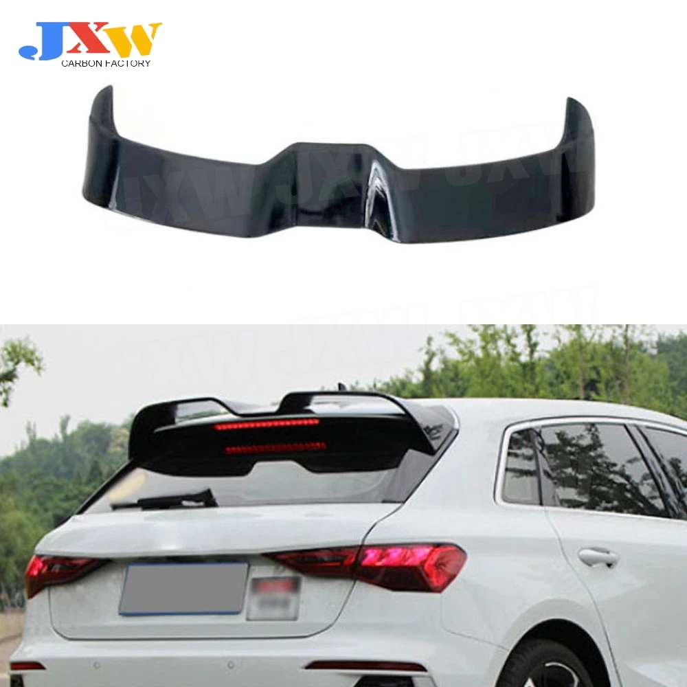 

ABS Rear Trunk Lip Spoiler For Audi A3 Hatchback 2021+ Odin Style Rear Roof Spoiler For Audi A3 8Y Sportback 2021+ RS3 Style