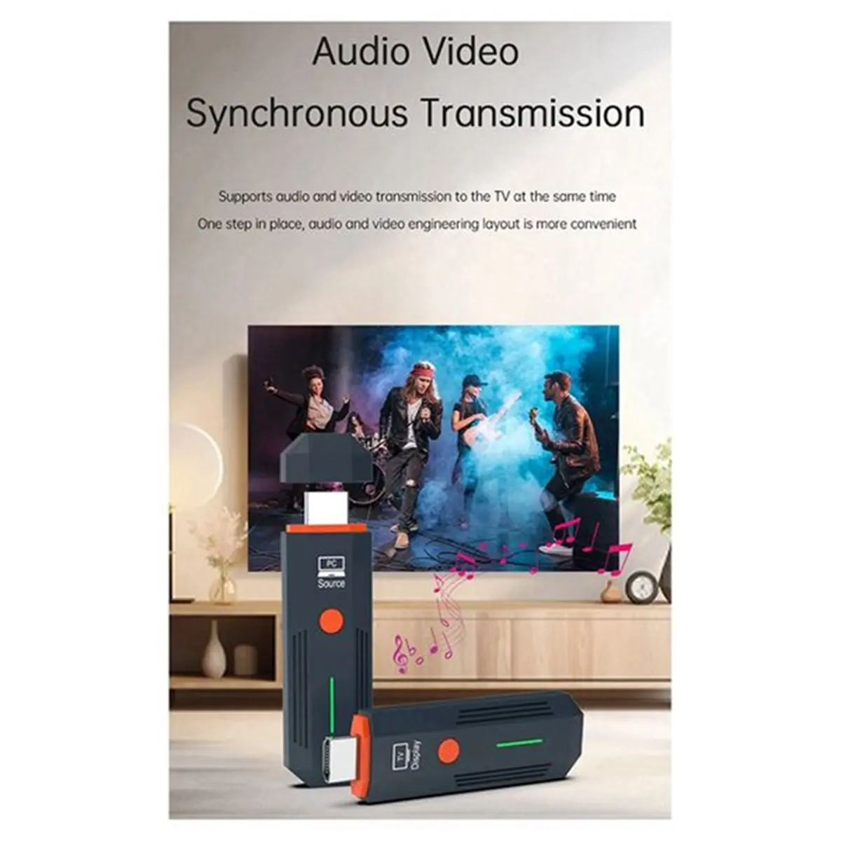 

Беспроводной передатчик-адаптер 50M для ТВ-приставки - совместимый видео-аудио удлинитель для ТВ, монитора, проектора, ПК (только передатчик)