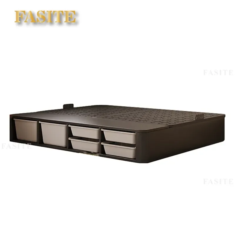 For Double Bed Carbon Steel Side Open High Box Storage Bed Large Master Bedroom Furniture