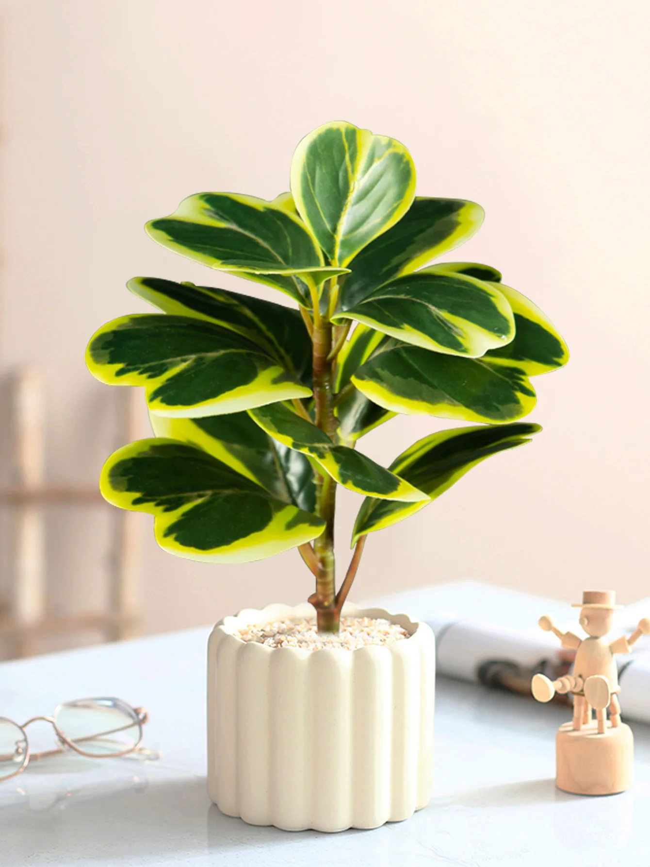 20-37cm Small Artificial Heart-leaf Hoya Plants Fake Succulent Landscape Plastic Magnolia Leaves For Home Office New Year Decor