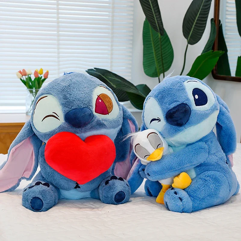 25/70cm Disney Lilo and Stitch Plush Toys Anime Plushie Stich Dolls Kawaii Love Donald Duck Pillow Stuffed Gift Kids Christmas