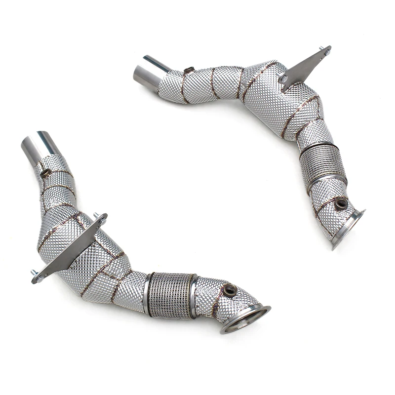 

OEM High Flow Exhaust Pipes For Ferrari 488 GTB/Spider/Pista 3.9T V8 2015-2019 100/200/300cell Downpipe With Heat Shield