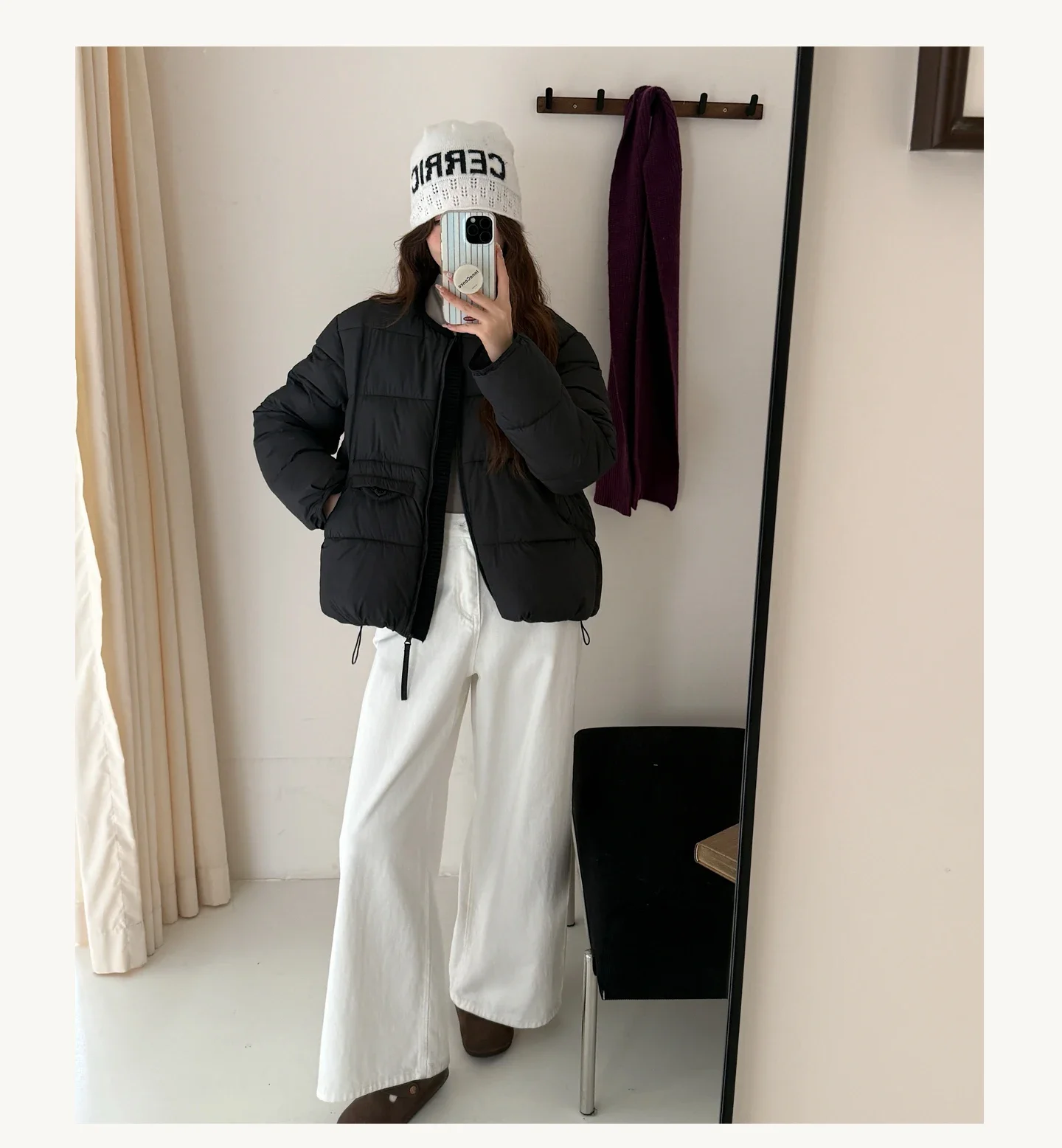 2026 Winter Women's Jacket Korean Patchwork Zipper Stylish Parkas Minimalist Versatile Coat Warm O-Neck Cotton Padded Outerwear