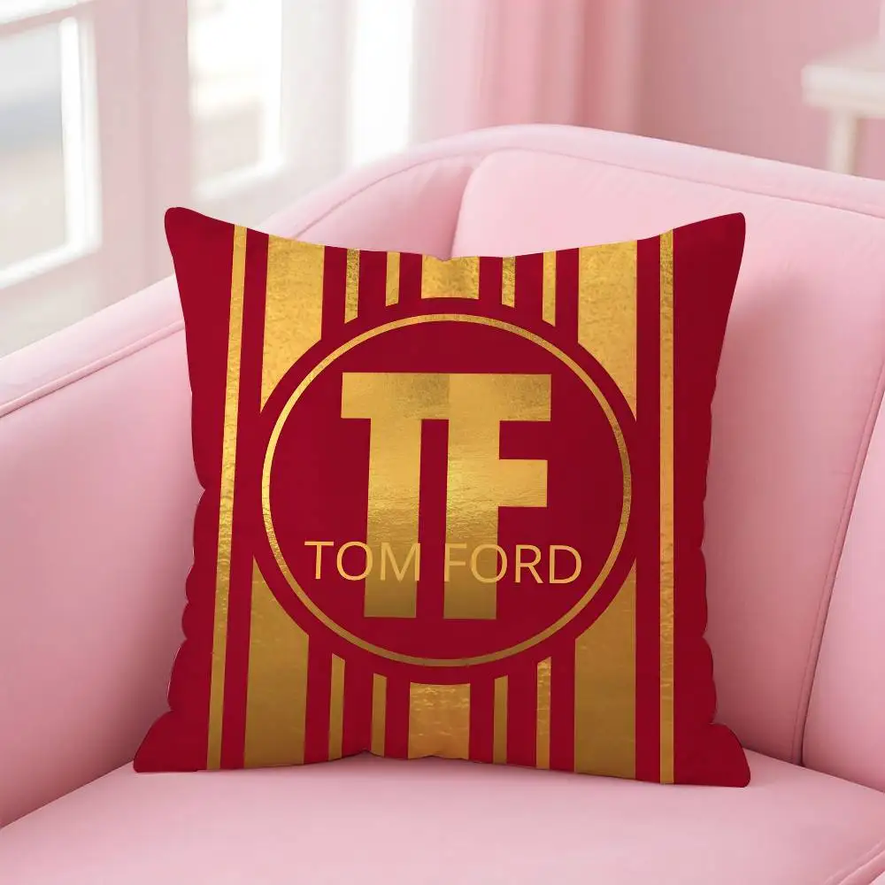 الفاخرة T-Tom F-Ford كيس وسادة مكافحة الغبار المخدة غير مرئية سستة حريري قصير أفخم غطاء وسادة أريكة