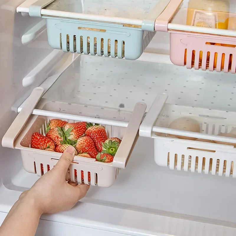 Fridge Organizer Storage Drawer Plastic Storage Box Container Shelf Fruit Egg Food Storage Box Kitchen Accessories Organizer Box