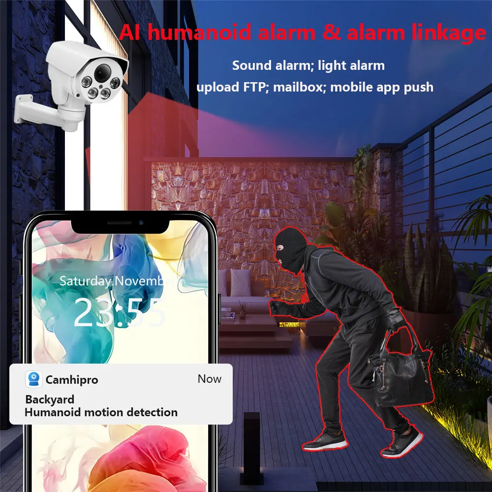 4K 8MP SO-NY415 3G 4G SIM Card PTZ Wireless Security IP Camera Wifi 5X Optical Zoom Audio Auto Human Tracking IR Night Version