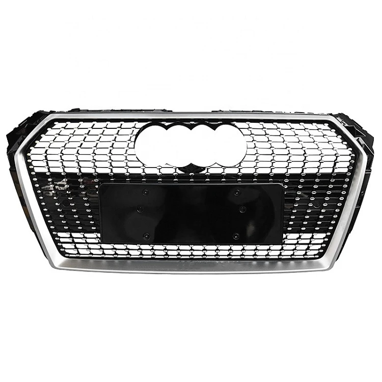 

New Arrival Diamond Front Bumper Grille Hood Grill for A4 B9 Facelift RS4 Style 2017-2019 Car Racing Grills