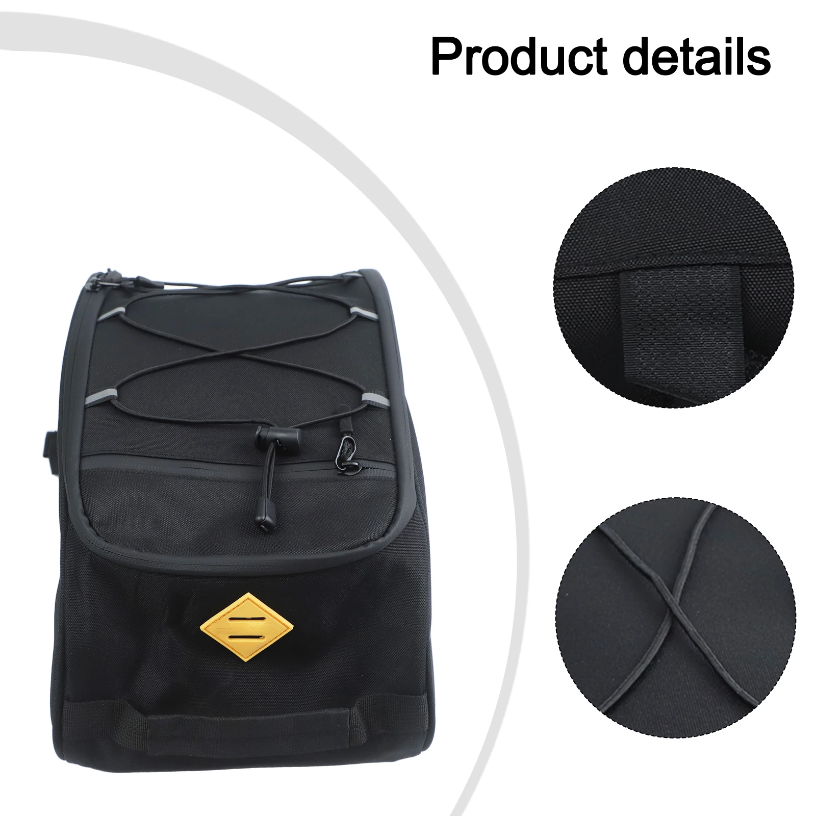 1 Stück 8L Fahrrad-Gepäckträgertasche, wasserdichte Nylon-Hecktasche mit Schnellverschluss und Schultergurt für MTB-Pendlerfahrten – Detail 12