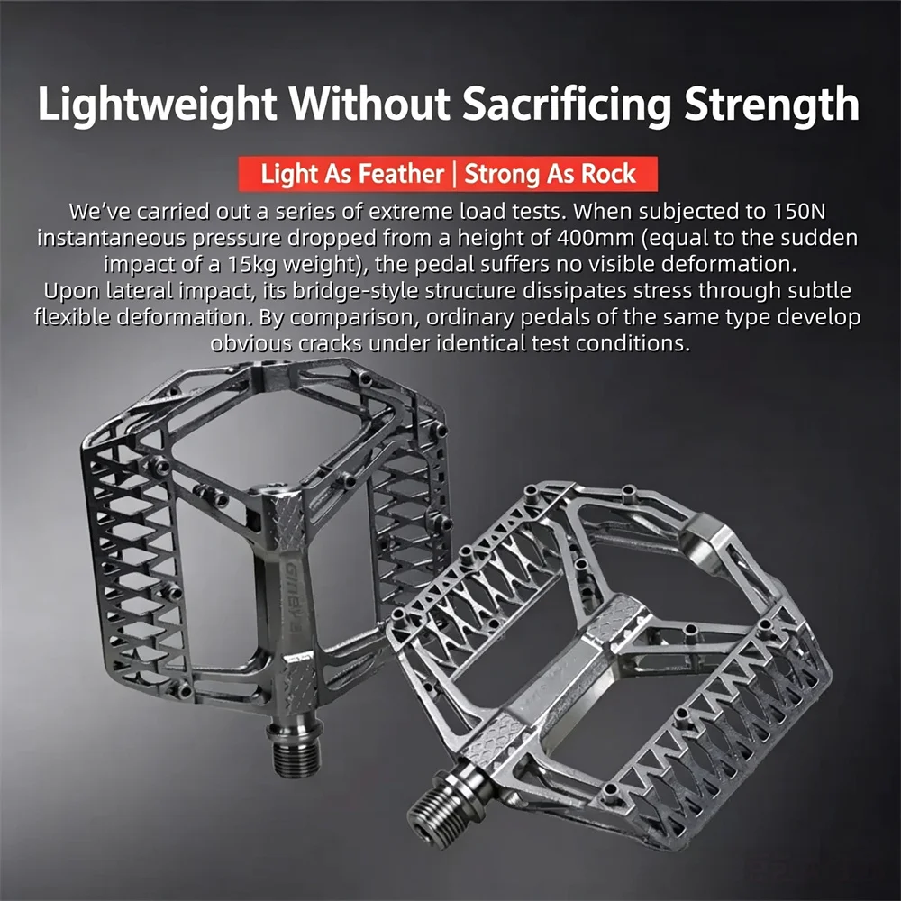 3D Printed Pedals Road Bike 3 Bearing Titanium Alloy Ultra Light Bicycle Pedals Universal