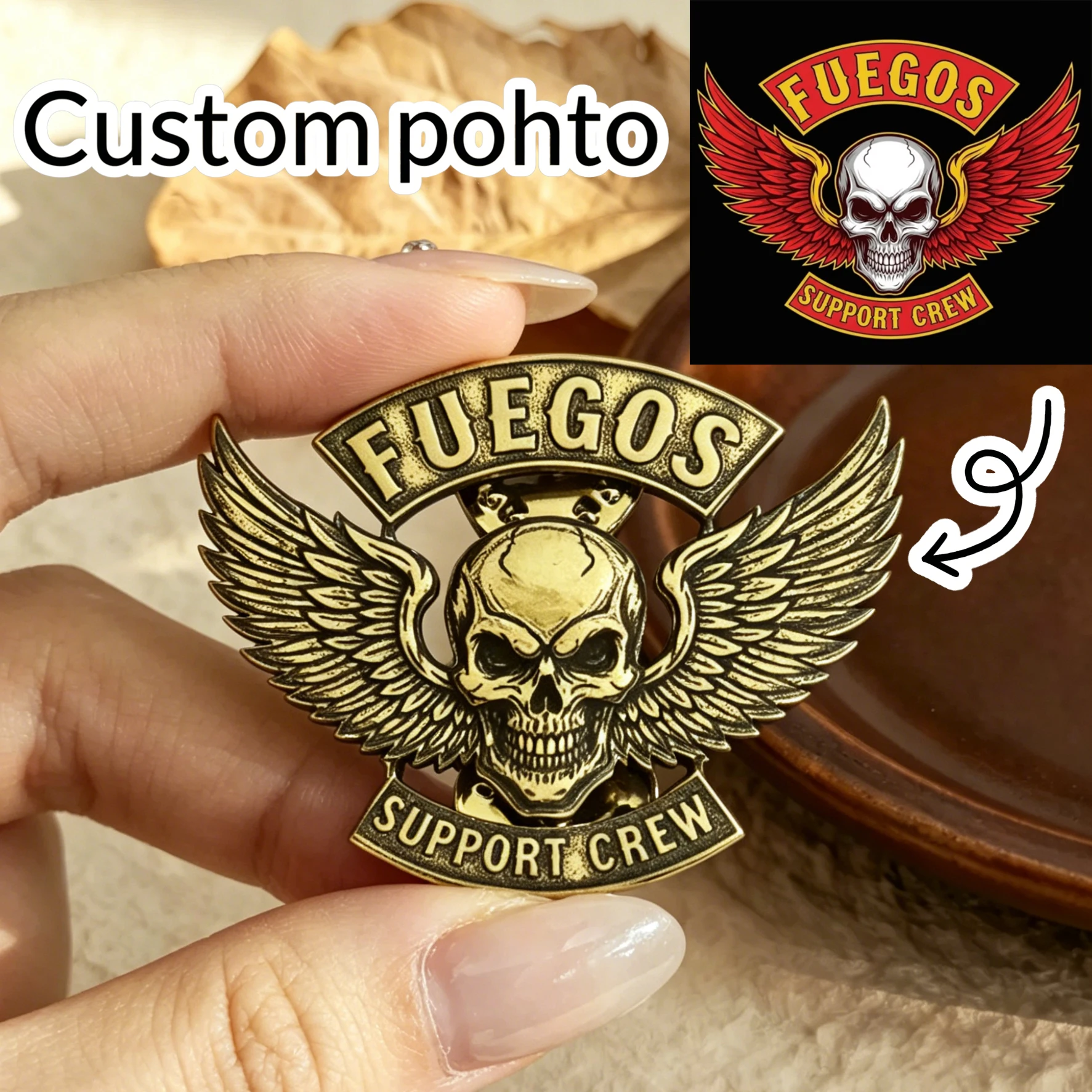 Personalized Laser Engraved Stainless Steel Pin Brooch Custom Name Badge Lapel Pin Gift for Women Men Couple Anniversary Wedding